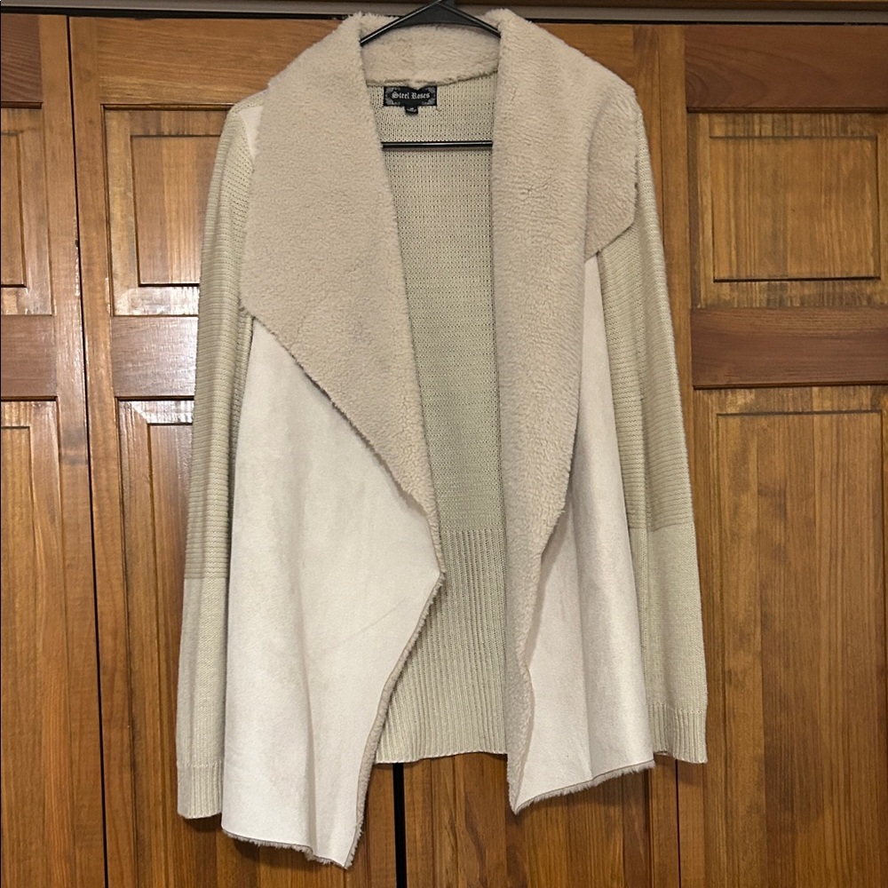 Chic Soul Women's Cream Cardigan Sweater
